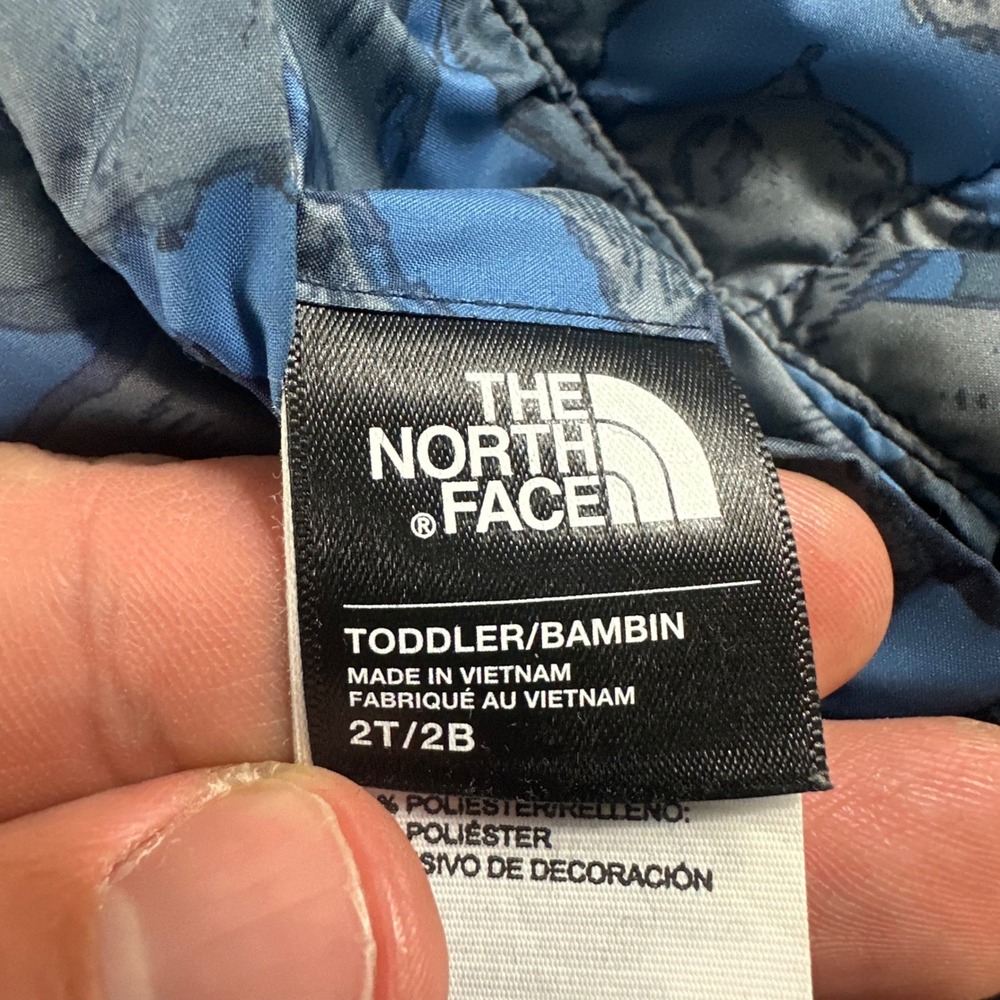 The North Face Toddler 2T Reversible Mount Chimborazo‎ Hooded Jacket Blue Camo - Picture 4 of 8